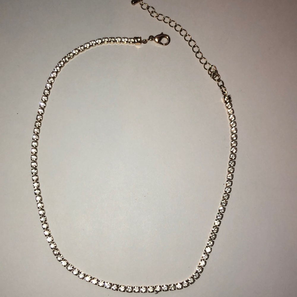 Francesca’s Diamond Stud Chocker Necklace